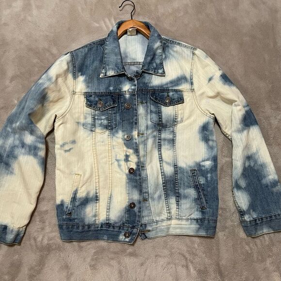 Vintage Jackets & Blazers - Vintage grunge acid wash denim jean jacket by CARGO